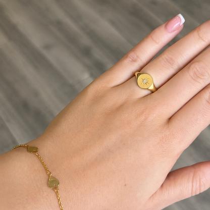 Starbust Signet Ring