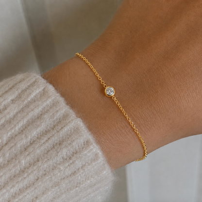 Solitaire Stacking Bracelet