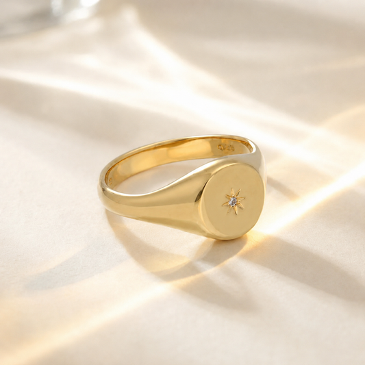 Starbust Signet Ring