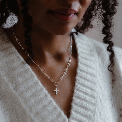Cross Trace Chain Necklace