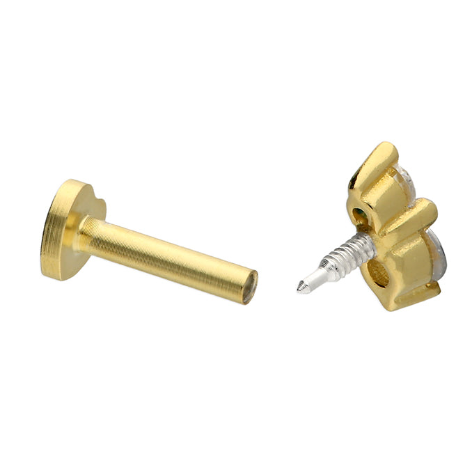 Twin Sparkle Flat Back Stud