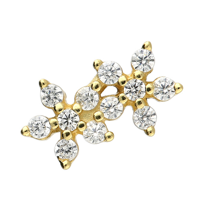 Floral Flat Back Stud