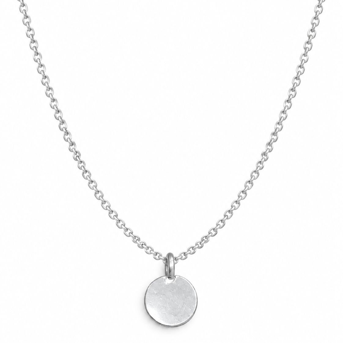 Midi Disc Necklace | Handmade Sterling Silver