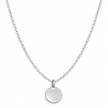 Midi Disc Necklace | Handmade Sterling Silver