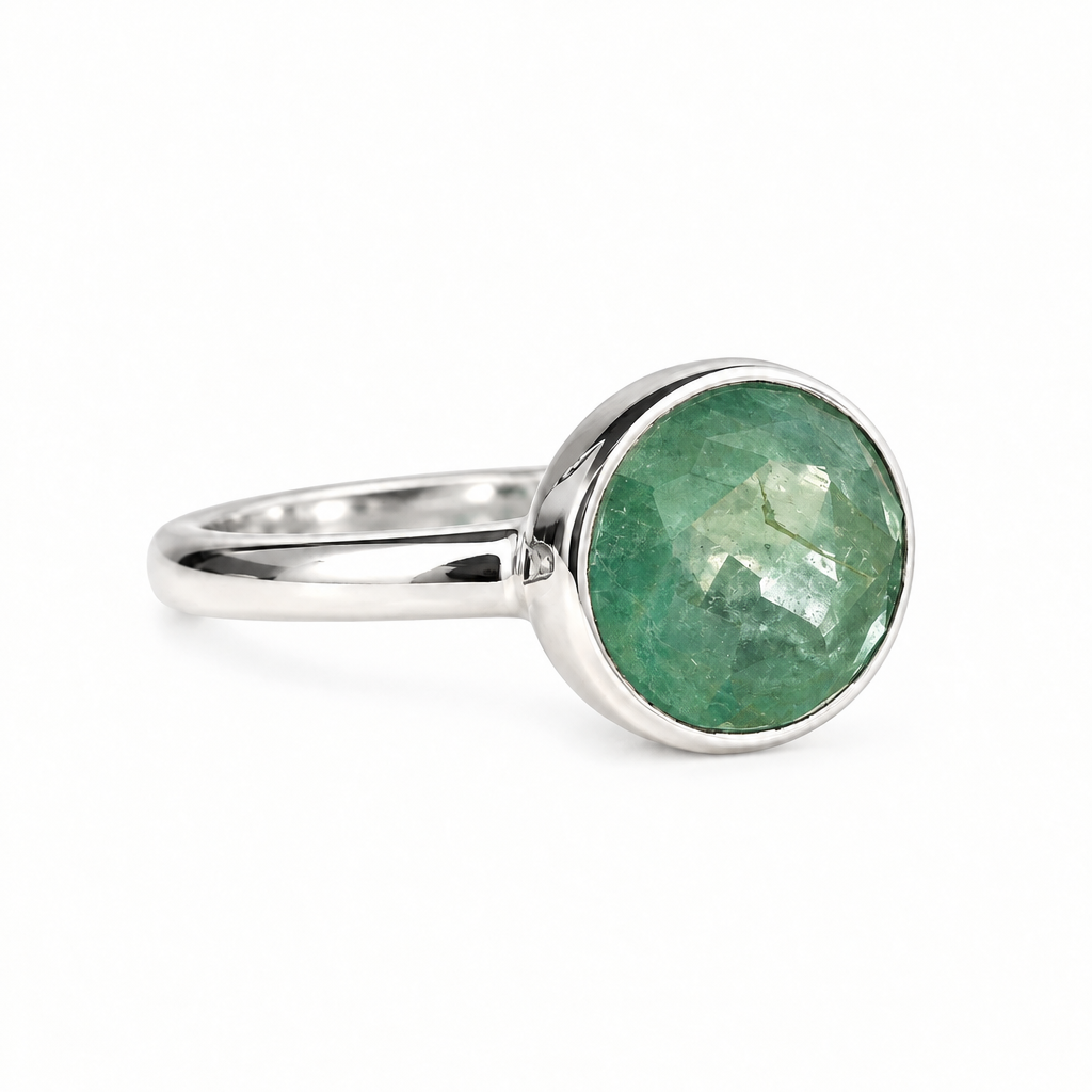 Foothills Green Kyanite Treasure Sterling Silver Ring | Handmade Sterling Silver
