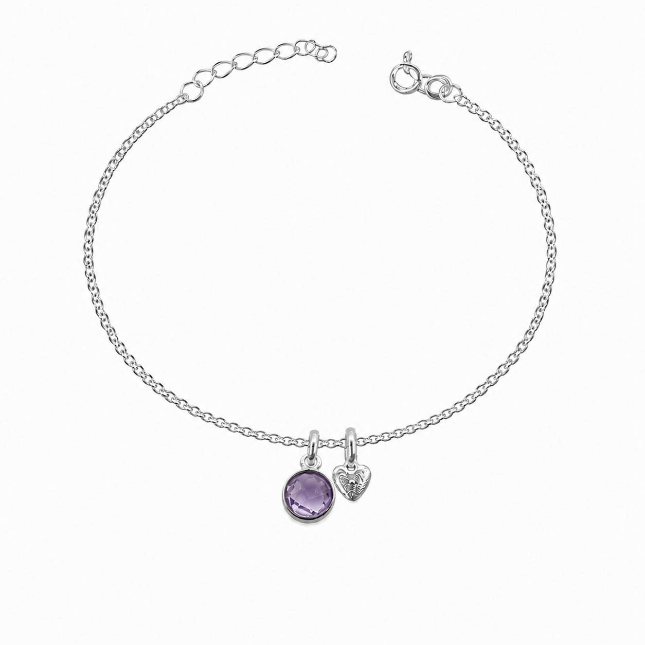 Birthstone Teeny Heart Bracelet