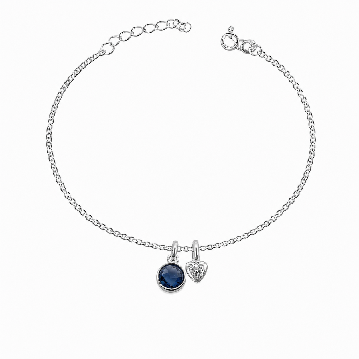 Birthstone Teeny Heart Bracelet