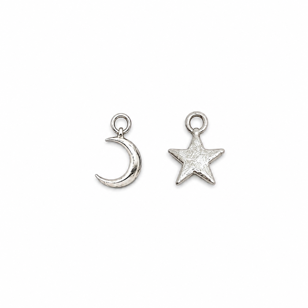 Moon & Star Hoop Charms