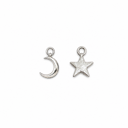 Moon & Star Hoop Charms