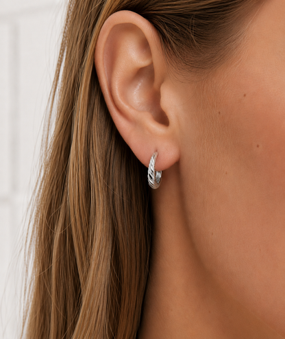Summer Wave Huggie Hoops