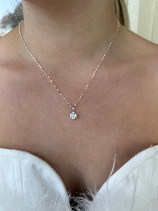 1.5ct Moissanite Solitaire Necklace