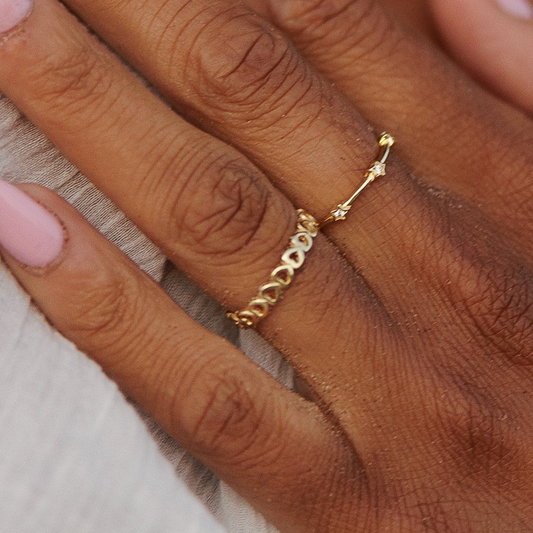 Hearts Stacking Ring | 18ct Gold Plated