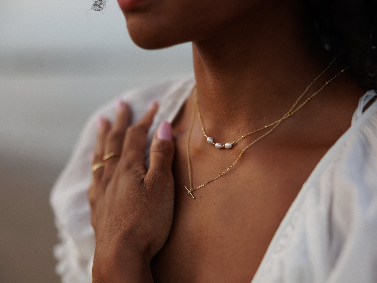 Triple Pearl Necklace