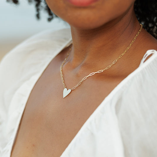 Paperclip Heart Necklace