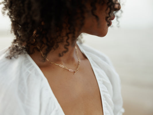 Paperclip T-Bar Necklace