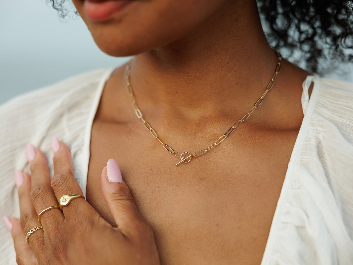 Paperclip T-Bar Necklace