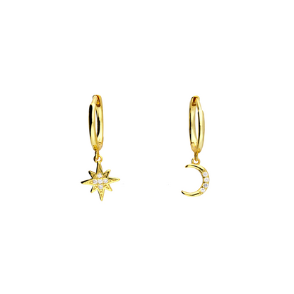 Moon & Star Hoops