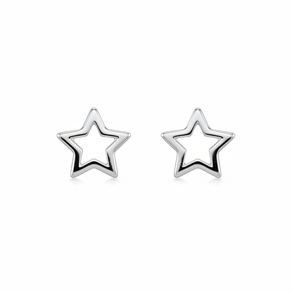 Open Star Studs