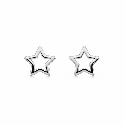 Open Star Studs