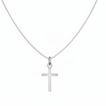 Silver heart-shaped pendant on a chain against a white background