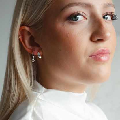 Moon & Star Huggie Hoops