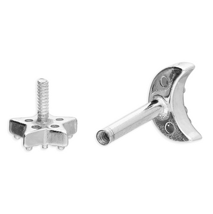 Moon & Star Cartilage Stud