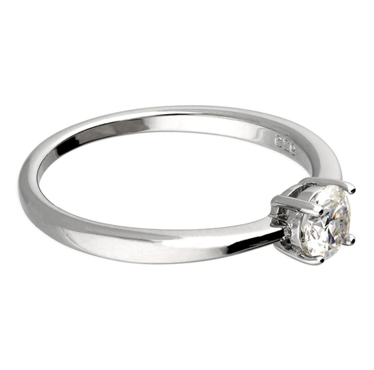 0.5ct Moissanite Solitaire Ring