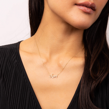 9ct Gold Love Necklace