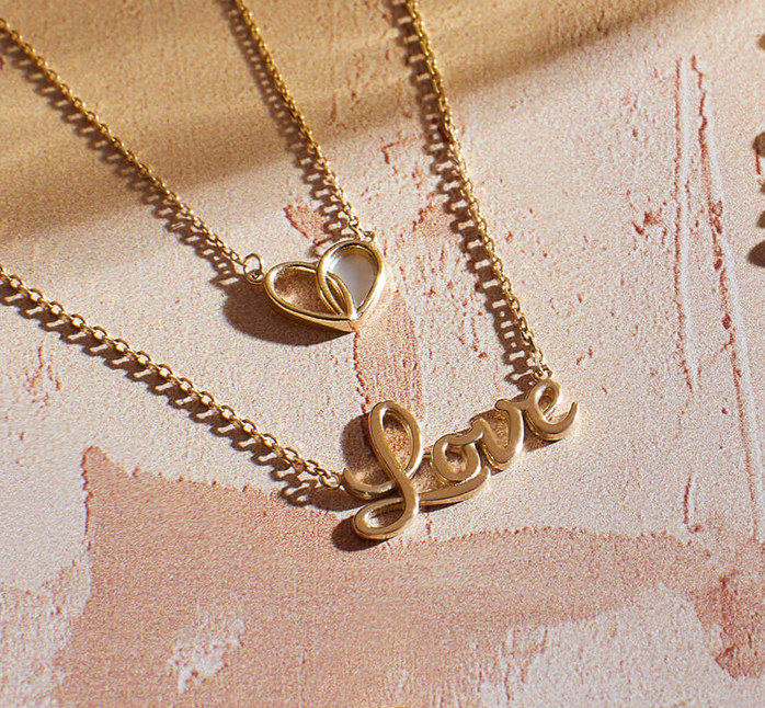 9ct Gold Love Necklace