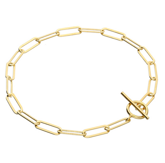 T-Bar Paper Clip Chain Bracelet
