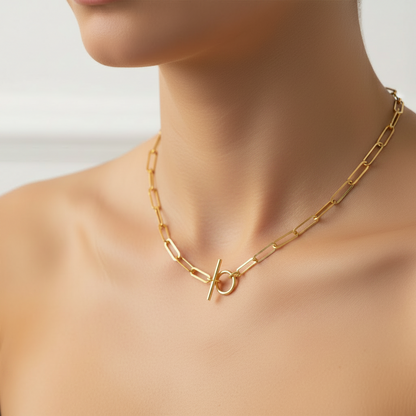 Paperclip T-Bar Necklace