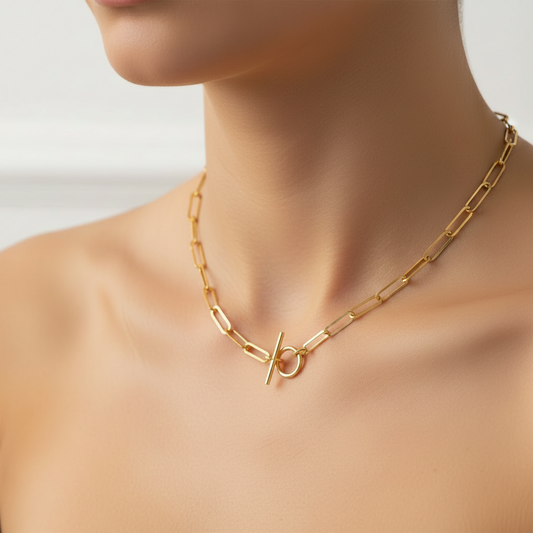 Paperclip T-Bar Necklace