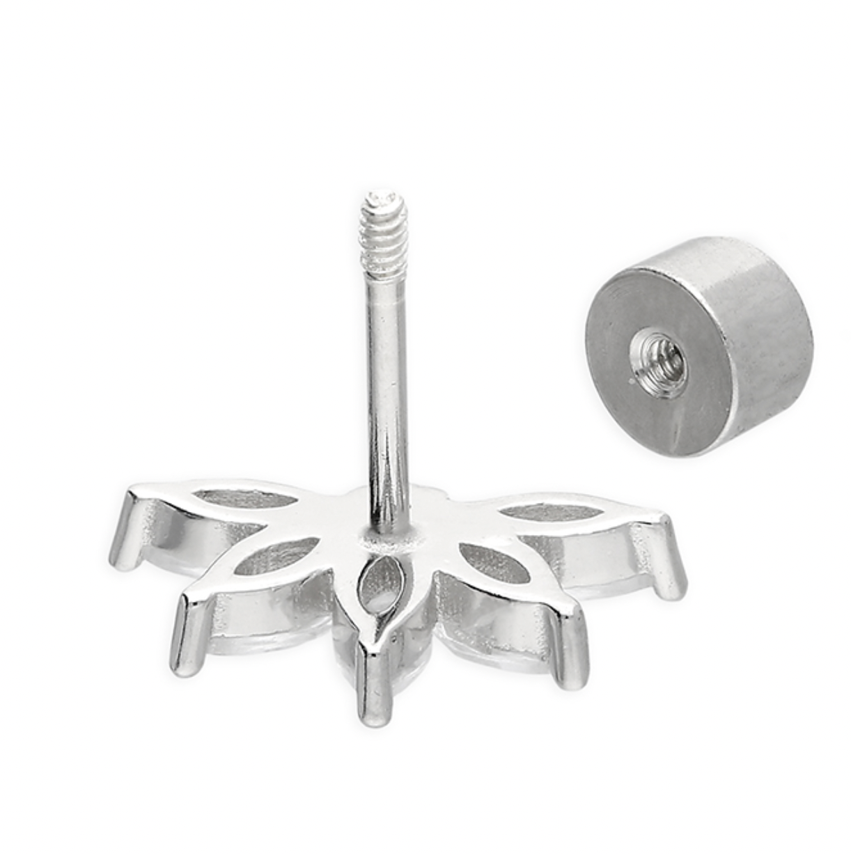 Flower Flat Back Cartilage Stud