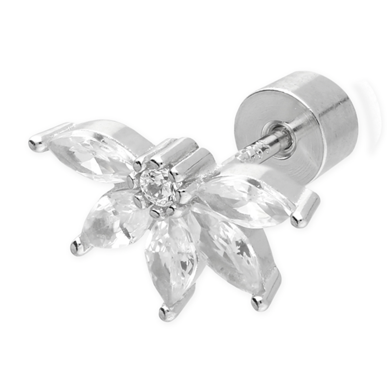 Flower Flat Back Cartilage Stud