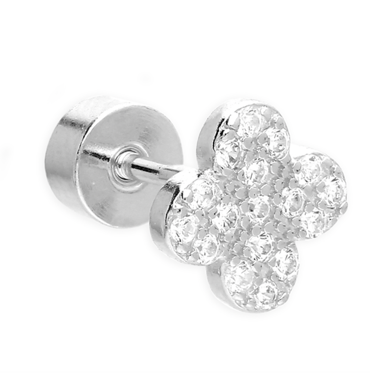Quatrefoil Flat Back Cartilage Stud