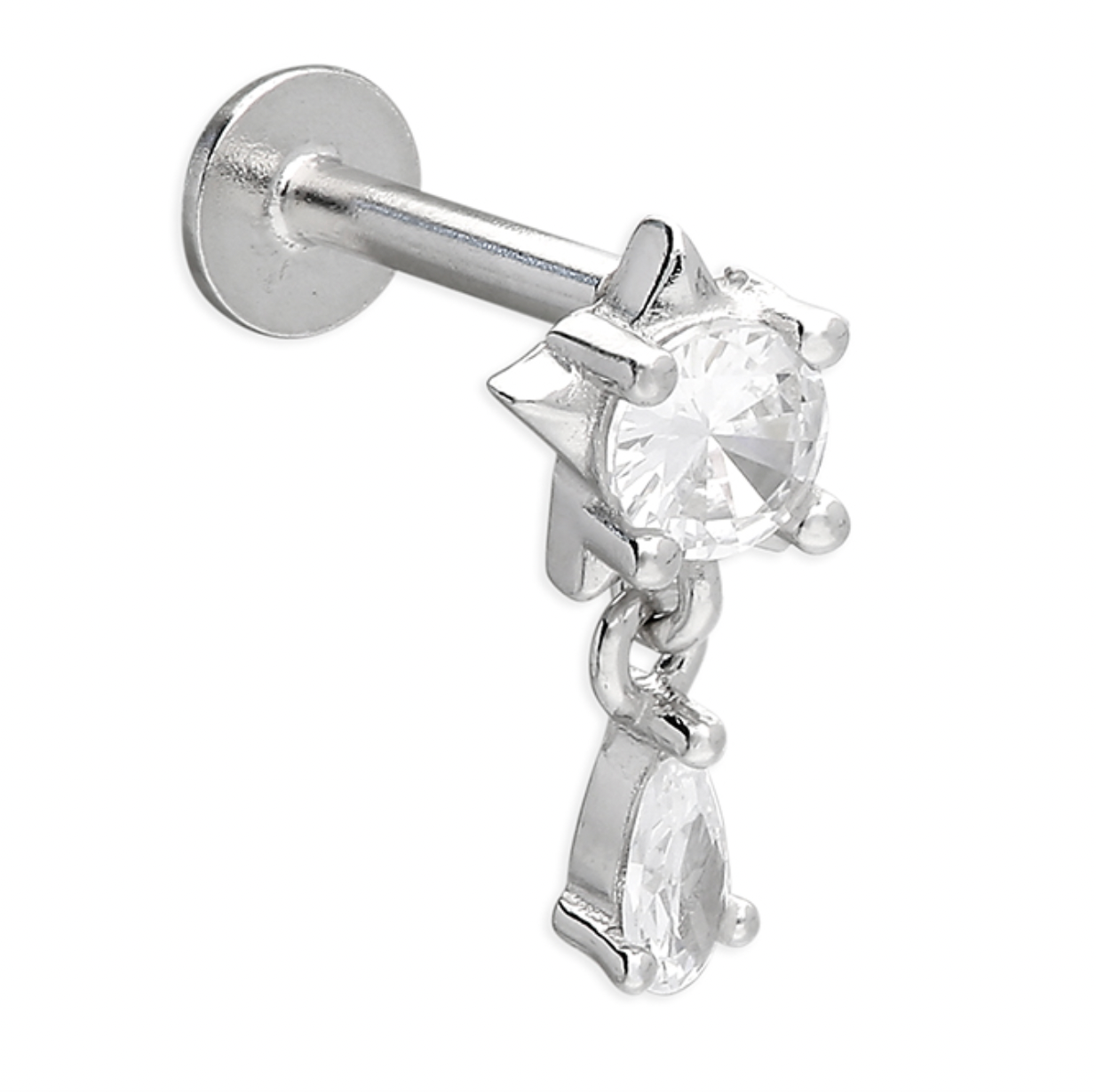 Fancy Star Flat Back Cartilage Stud