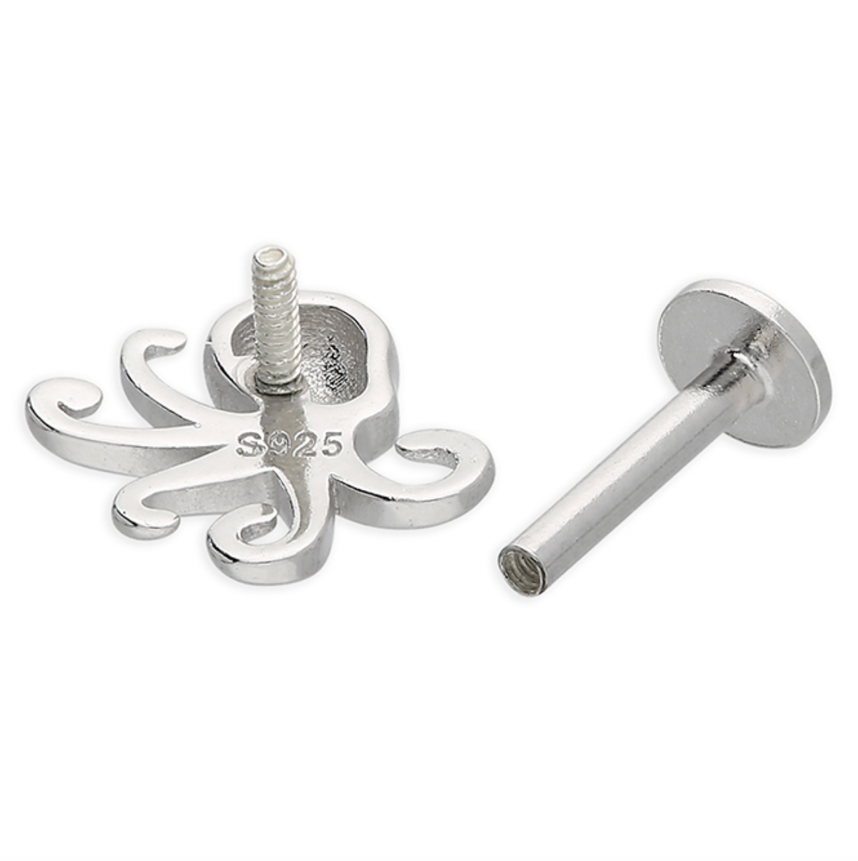 Octopus Flat Back Cartilage Stud