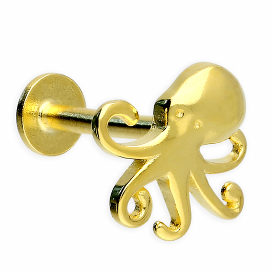 Octopus Flat Back Cartilage Stud