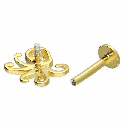 Octopus Flat Back Cartilage Stud