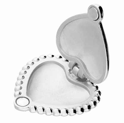 Beaded Heart Locket Necklace