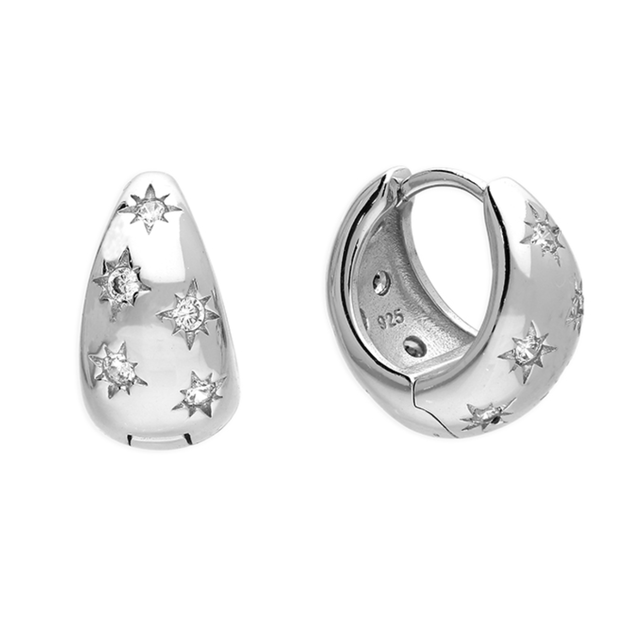 Starry Night Huggie Hoops