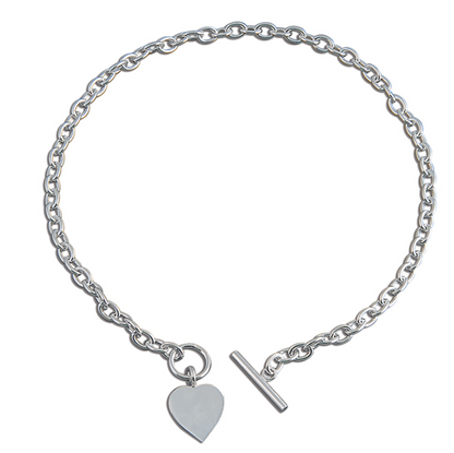 Classic Heart T-Bar Necklace