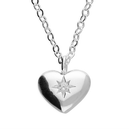 Mini North Star Heart Necklace