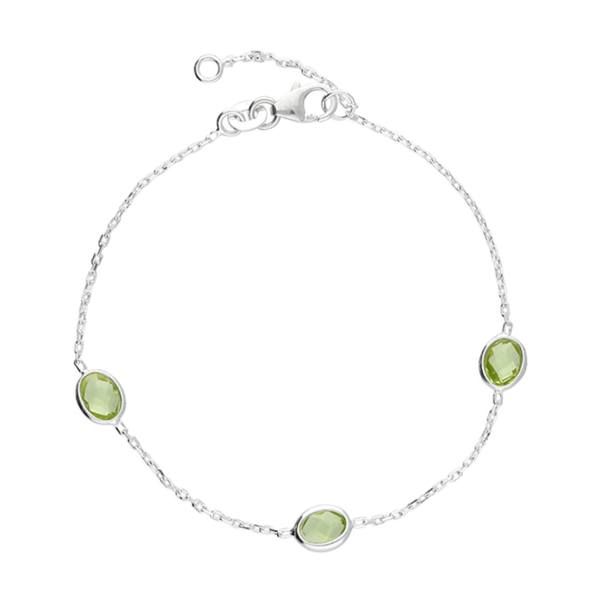 Peridot Pebble Bracelet
