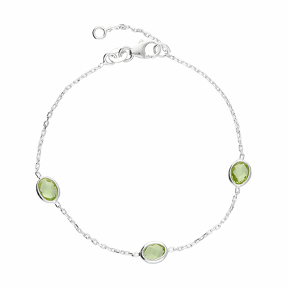 Peridot Pebble Bracelet