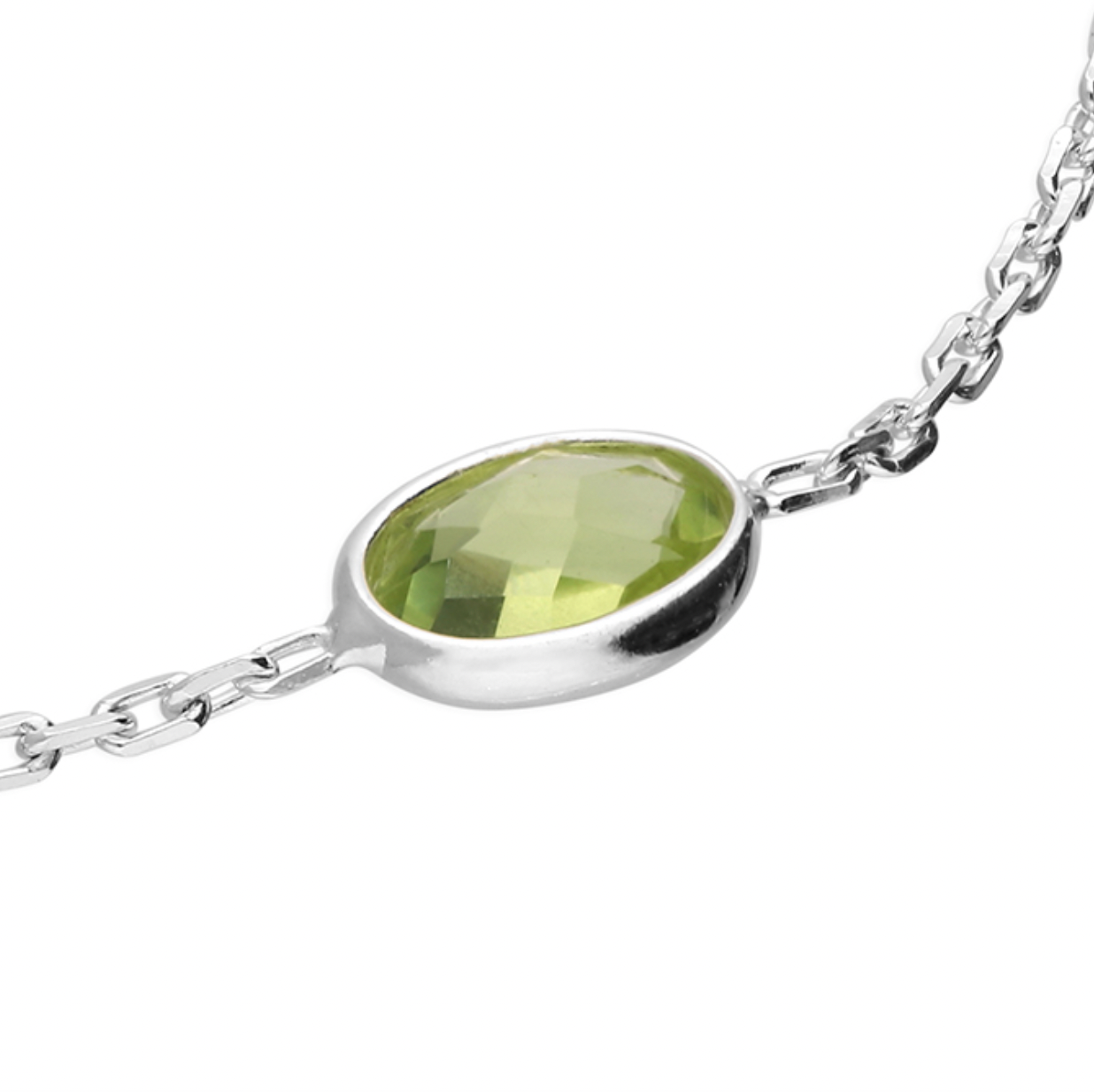 Peridot Pebble Bracelet