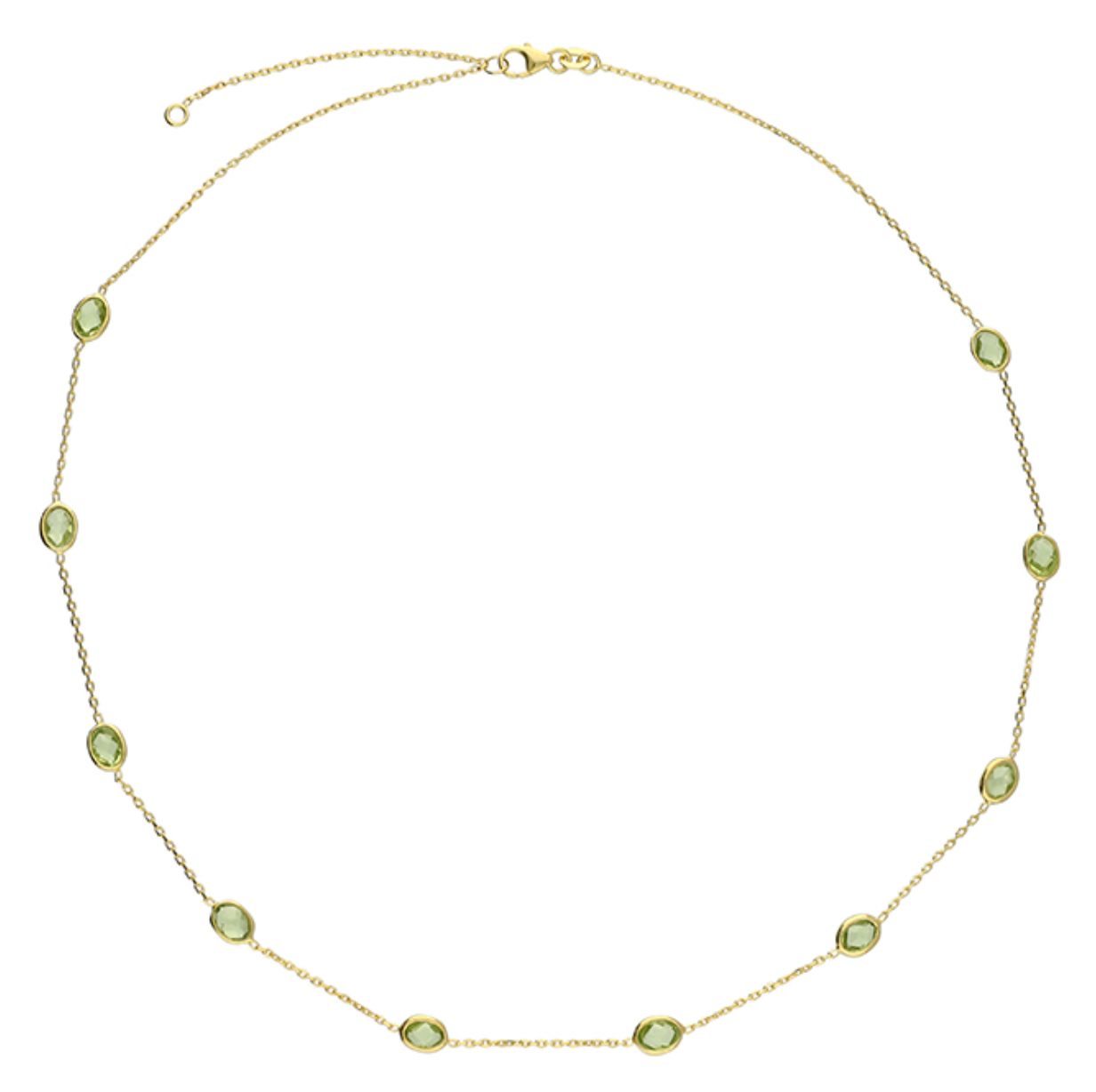 Peridot Pebble Necklace