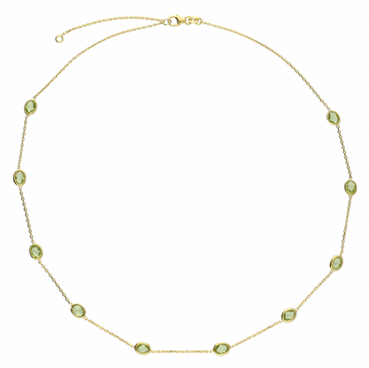 Peridot Pebble Necklace