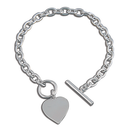Classic Heart T-Bar Bracelet