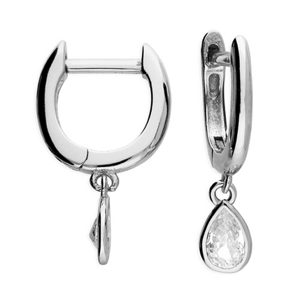 Sparkle Teardrop Hoops